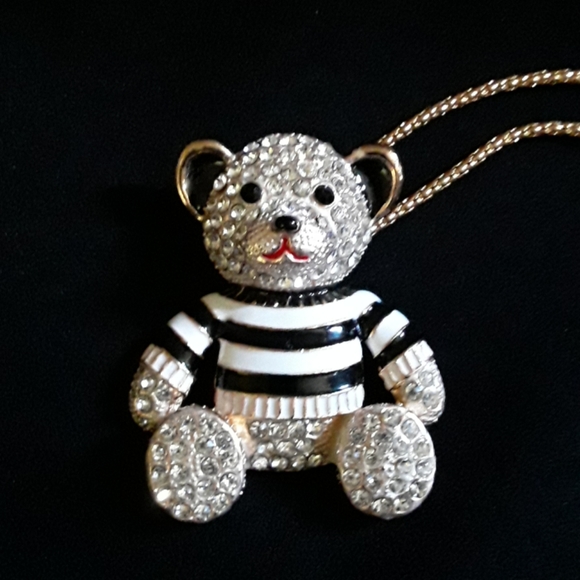 Betsey Johnson Jewelry - CRYSTAL TEDDY BEAR NECKLACE